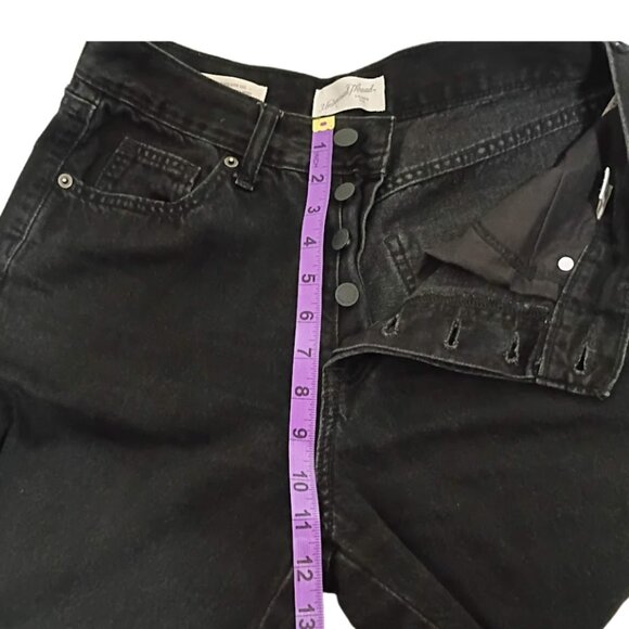 Universal Threads Mid-Rise Super Wide Leg Jeans - Black 4 - Picture 7 of 8